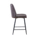 Jofran Maddox Mid-Century Modern Faux Leather Upholstered Counter Height Barstool (Set of 2) in Dark Brown - Holmwood's Furniture & Design Center (Somersworth, NH)
