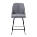 Jofran Maddox Mid-Century Modern Faux Leather Upholstered Counter Height Barstool (Set of 2) in Grey image