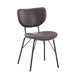 Jofran Owen Contemporary Modern Faux Leather Split-Back Upholstered Dining Chair (Set of 2) in Dark Brown - Holmwood's Furniture & Design Center (Somersworth, NH)