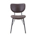Jofran Owen Contemporary Modern Faux Leather Split-Back Upholstered Dining Chair (Set of 2) in Dark Brown image