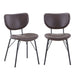 Jofran Owen Contemporary Modern Faux Leather Split-Back Upholstered Dining Chair (Set of 2) in Dark Brown - Holmwood's Furniture & Design Center (Somersworth, NH)