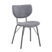 Jofran Owen Contemporary Modern Faux Leather Split-Back Upholstered Dining Chair (Set of 2) in Grey - Holmwood's Furniture & Design Center (Somersworth, NH)