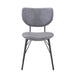 Jofran Owen Contemporary Modern Faux Leather Split-Back Upholstered Dining Chair (Set of 2) in Grey image
