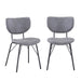 Jofran Owen Contemporary Modern Faux Leather Split-Back Upholstered Dining Chair (Set of 2) in Grey - Holmwood's Furniture & Design Center (Somersworth, NH)