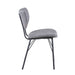 Jofran Owen Contemporary Modern Faux Leather Split-Back Upholstered Dining Chair (Set of 2) in Grey - Holmwood's Furniture & Design Center (Somersworth, NH)