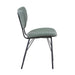 Jofran Owen Contemporary Modern Faux Leather Split-Back Upholstered Dining Chair (Set of 2) in Jade - Holmwood's Furniture & Design Center (Somersworth, NH)