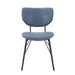 Jofran Owen Contemporary Modern Faux Leather Split-Back Upholstered Dining Chair (Set of 2) in Slate image