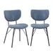 Jofran Owen Contemporary Modern Faux Leather Split-Back Upholstered Dining Chair (Set of 2) in Slate - Holmwood's Furniture & Design Center (Somersworth, NH)