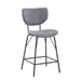 Jofran Owen Contemporary Modern Faux Leather Split-Back Upholstered Counter Height Barstool (Set of 2) in Grey - Holmwood's Furniture & Design Center (Somersworth, NH)