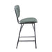 Jofran Owen Contemporary Modern Faux Leather Split-Back Upholstered Counter Height Barstool (Set of 2) in Jade - Holmwood's Furniture & Design Center (Somersworth, NH)