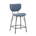 Jofran Owen Contemporary Modern Faux Leather Split-Back Upholstered Counter Height Barstool (Set of 2) in Slate - Holmwood's Furniture & Design Center (Somersworth, NH)
