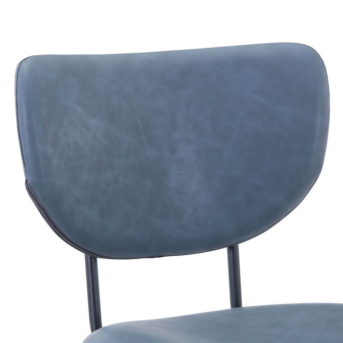 Jofran Owen Contemporary Modern Faux Leather Split-Back Upholstered Counter Height Barstool (Set of 2) in Slate - Holmwood's Furniture & Design Center (Somersworth, NH)