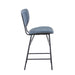 Jofran Owen Contemporary Modern Faux Leather Split-Back Upholstered Counter Height Barstool (Set of 2) in Slate - Holmwood's Furniture & Design Center (Somersworth, NH)