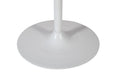Jofran Rowan 54" Modern Luxury Pedestal Round Marble Dining Table in White - Holmwood's Furniture & Design Center (Somersworth, NH)