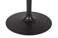 Jofran Rowan 54" Modern Luxury Pedestal Round Marble Dining Table in Gunmetal - Holmwood's Furniture & Design Center (Somersworth, NH)