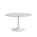 Jofran Rowan 54" Modern Luxury Pedestal Round Marble Dining Table in White image