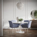 Jofran Stella Contemporary Modern Upholstered Platinum Dining Chair with Chrome Legs (Set of 2) in Platinum - Holmwood's Furniture & Design Center (Somersworth, NH)