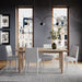 Jofran Spader 70" Rustic Global Solid Wood Dining Table in Washed Sand - Holmwood's Furniture & Design Center (Somersworth, NH)
