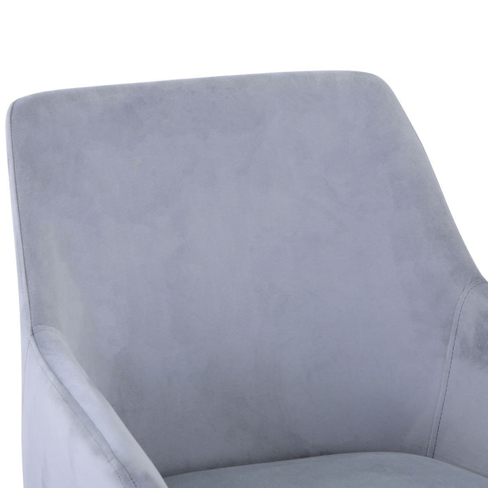 Jofran Stella Contemporary Modern Upholstered Platinum Dining Chair with Chrome Legs (Set of 2) in Platinum - Holmwood's Furniture & Design Center (Somersworth, NH)