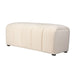 Jofran Tess Contemporary Modern Ivory Boucle Upholstered Plush Bench in Natural Cream - Holmwood's Furniture & Design Center (Somersworth, NH)