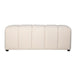 Jofran Tess Contemporary Modern Ivory Boucle Upholstered Plush Bench in Natural Cream image