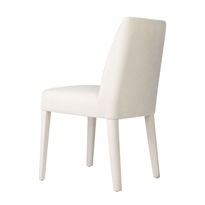 Jofran Wilson Mid-Century Modern Contemporary Upholstered Vintage Dining Chair (Set of 2) in Ivory - Holmwood's Furniture & Design Center (Somersworth, NH)