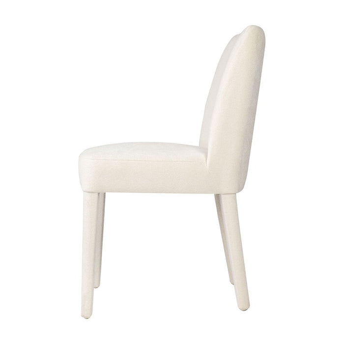 Jofran Wilson Mid-Century Modern Contemporary Upholstered Vintage Dining Chair (Set of 2) in Ivory - Holmwood's Furniture & Design Center (Somersworth, NH)
