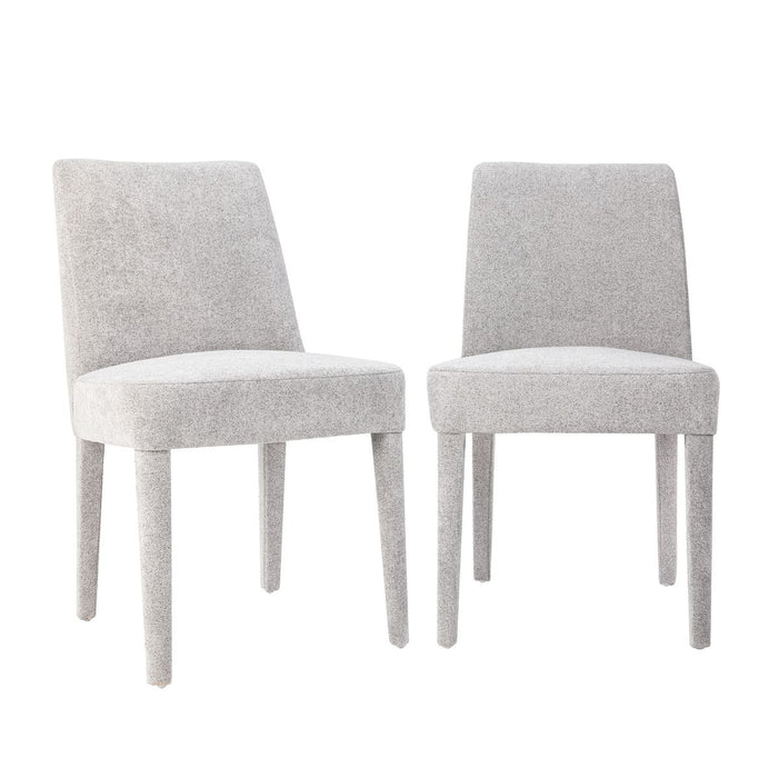 Jofran Wilson Mid-Century Modern Contemporary Upholstered Vintage Dining Chair (Set of 2) in Platinum - Holmwood's Furniture & Design Center (Somersworth, NH)