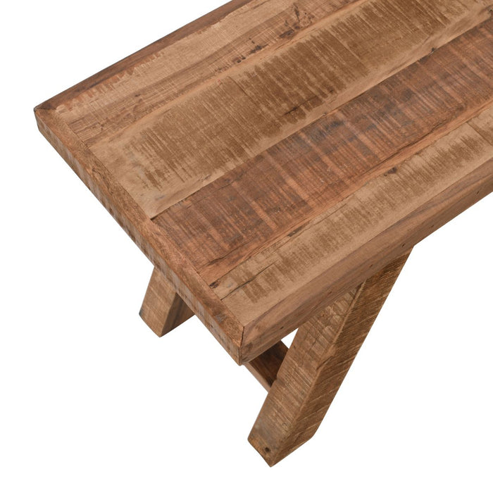 Jofran Reclamation 60" Rustic Reclaimed Solid Wood Dining Bench in Rustic Unfinished Brown - Holmwood's Furniture & Design Center (Somersworth, NH)