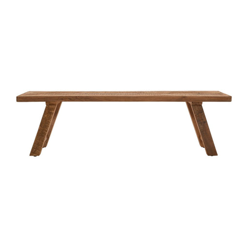 Jofran Reclamation 60" Rustic Reclaimed Solid Wood Dining Bench in Rustic Unfinished Brown image