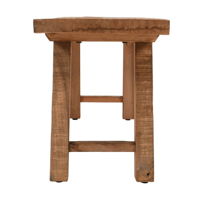 Jofran Reclamation 60" Rustic Reclaimed Solid Wood Dining Bench in Rustic Unfinished Brown - Holmwood's Furniture & Design Center (Somersworth, NH)