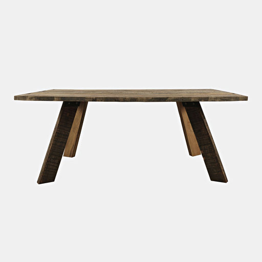 Jofran Reclamation 72" Rustic Reclaimed Solid Wood Dining Table in Rustic Unfinished Brown image