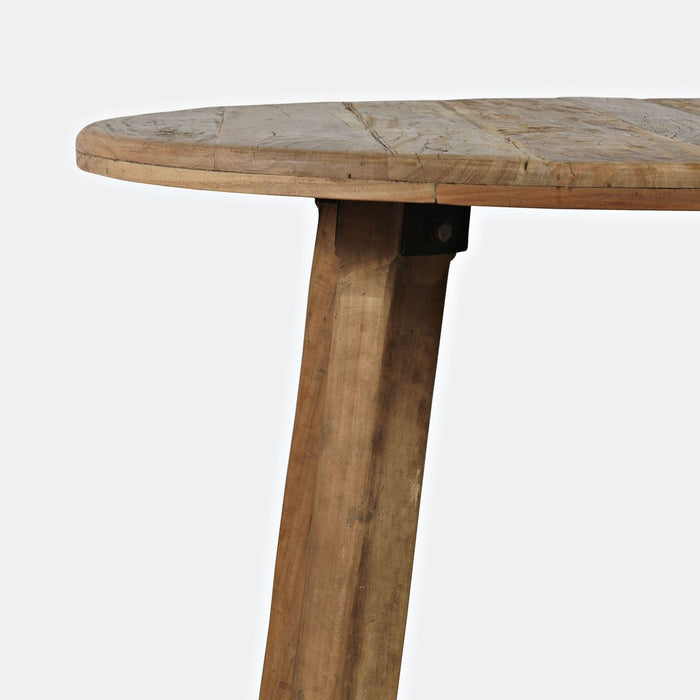 Jofran Reclamation 42" Rustic Reclaimed Solid Wood Round Dining Table in Rustic Unfinished Brown - Holmwood's Furniture & Design Center (Somersworth, NH)
