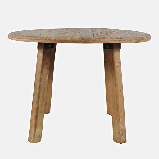 Jofran Reclamation 42" Rustic Reclaimed Solid Wood Round Dining Table in Rustic Unfinished Brown image