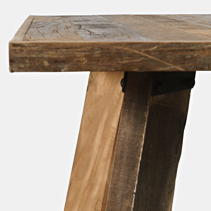 Jofran Reclamation 42" Rustic Reclaimed Solid Wood Square Counter Height Dining Table in Rustic Unfinished Brown - Holmwood's Furniture & Design Center (Somersworth, NH)