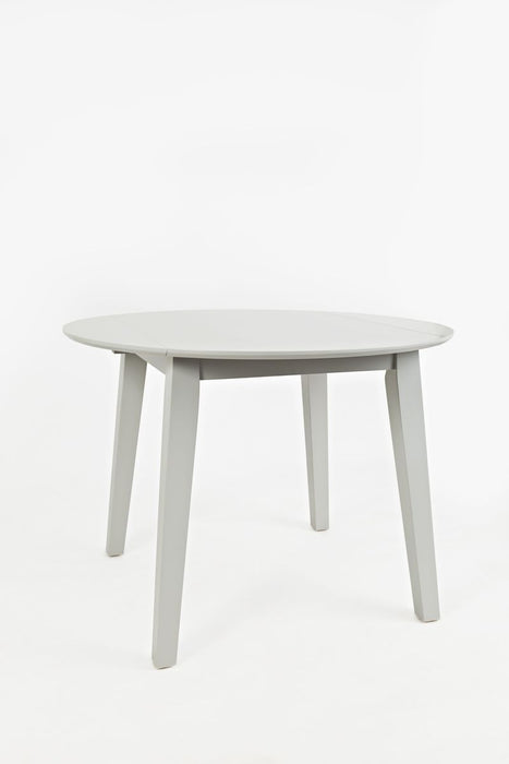 Jofran Simplicity Solid Wood Classic Round Drop-leaf Table in Grey - Holmwood's Furniture & Design Center (Somersworth, NH)