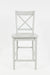 Jofran Simplicity Solid Wood Classic X-Back Stool (Set of 2) in Grey image