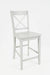 Jofran Simplicity Solid Wood Classic X-Back Stool (Set of 2) in Grey - Holmwood's Furniture & Design Center (Somersworth, NH)