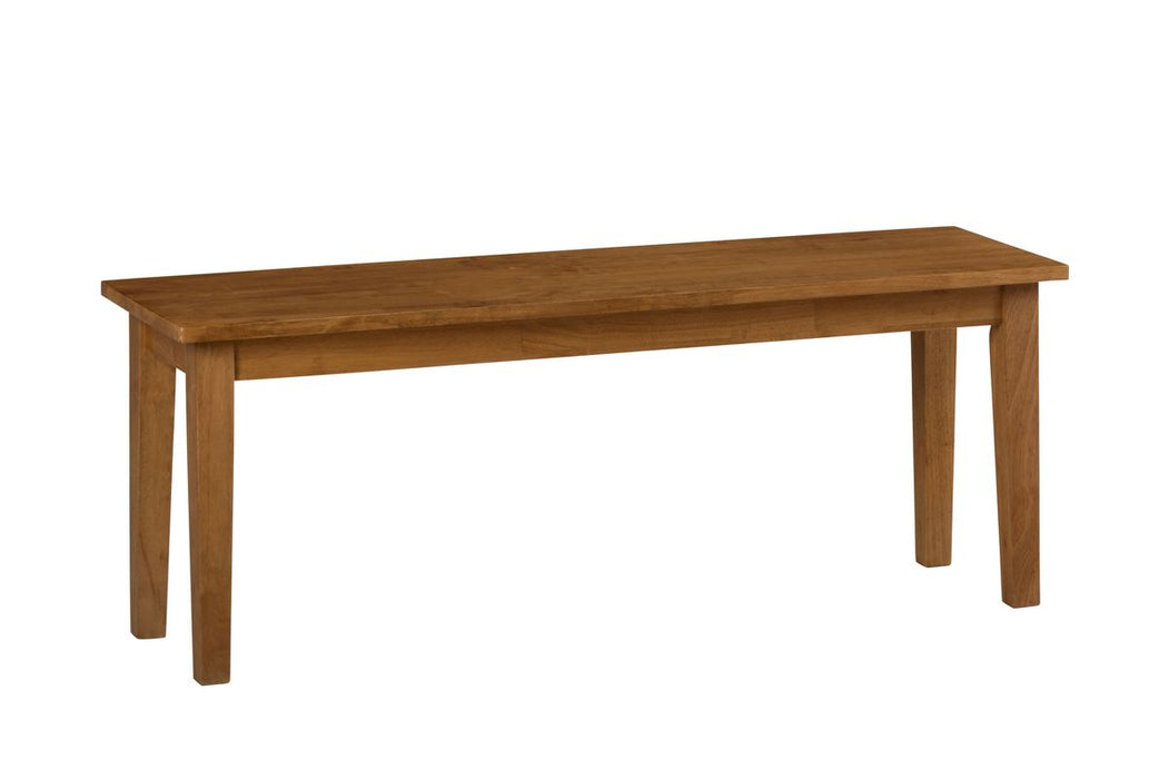 Jofran Simplicity Solid Wood 48" Classic Bench in Honey - Holmwood's Furniture & Design Center (Somersworth, NH)