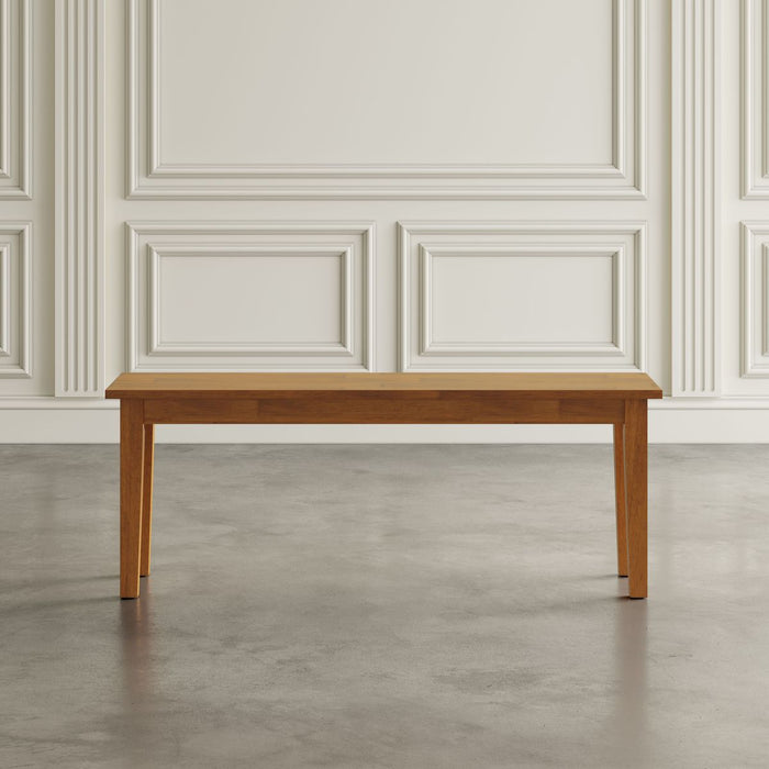 Jofran Simplicity Solid Wood 48" Classic Bench in Honey - Holmwood's Furniture & Design Center (Somersworth, NH)