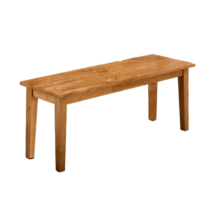 Jofran Simplicity Solid Wood 48" Classic Bench in Honey - Holmwood's Furniture & Design Center (Somersworth, NH)