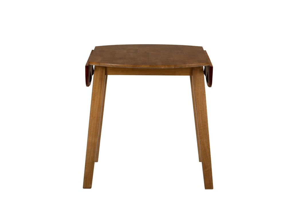 Jofran Simplicity Solid Wood Classic Round Drop-leaf Table in Honey - Holmwood's Furniture & Design Center (Somersworth, NH)