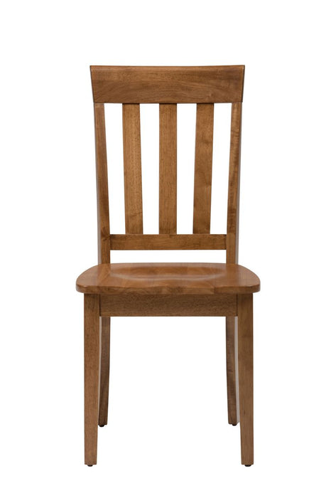 Jofran Simplicity Solid Wood Classic Slat Back Dining Chair (Set of 2) in Honey image