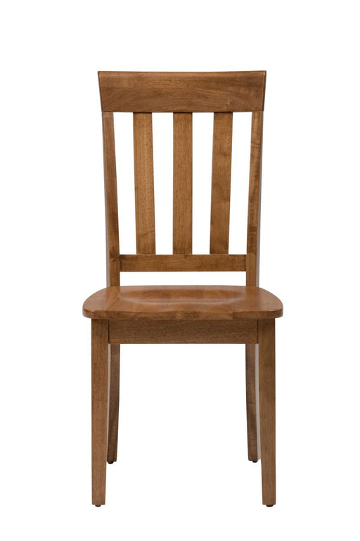 Jofran Simplicity Solid Wood Classic Slat Back Dining Chair (Set of 2) in Honey image