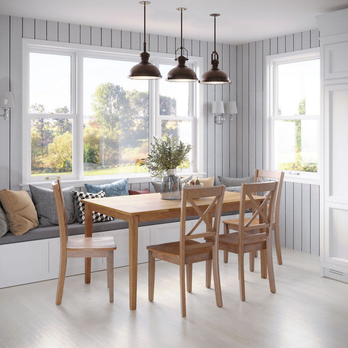 Jofran Simplicity Solid Wood Classic 60" Rectangle Dining Table in Honey - Holmwood's Furniture & Design Center (Somersworth, NH)