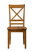 Jofran Simplicity Solid Wood Classic Cross-Back Dining Chair (Set of 2) in Honey image