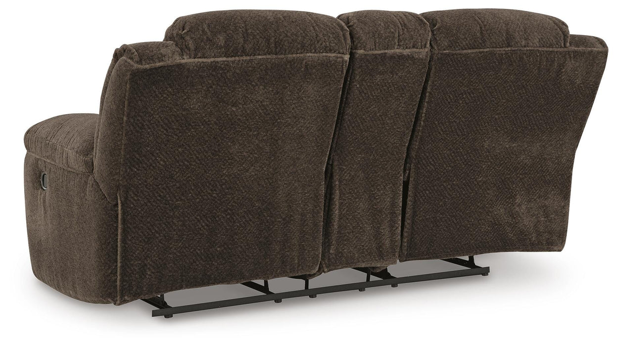 Frohn Reclining Loveseat with Console - Holmwood's Furniture & Design Center (Somersworth, NH)
