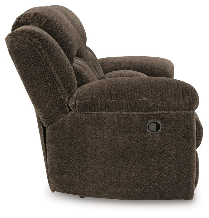 Frohn Reclining Loveseat with Console - Holmwood's Furniture & Design Center (Somersworth, NH)