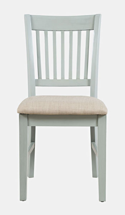 Jofran Craftsman Slat-Back Upholstered Desk Chair in Earl Grey image