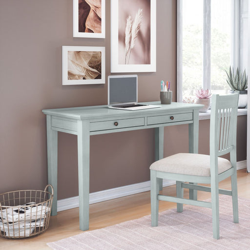 Jofran Craftsman Slat-Back Upholstered Desk Chair in Earl Grey - Holmwood's Furniture & Design Center (Somersworth, NH)